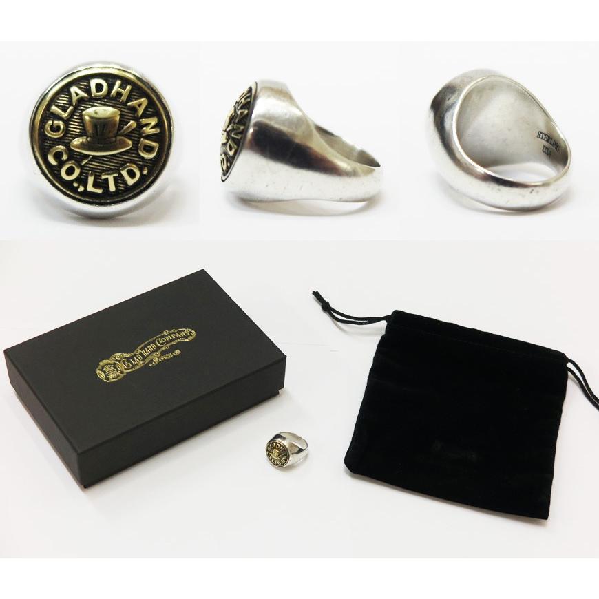 GLAD HAND グラッドハンド ボタンリング HAT シルバー925 銀 オリジナルチェンジボタン 真鍮 ブラス GLAD HAND グラッドハンド ボタンリング HAT シルバー925 銀 オリジナルチェンジボタン 真鍮 ブラス