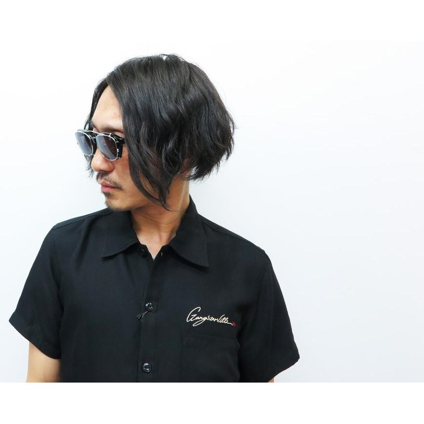 GLAD HAND 丹羽雅彦 クリップオン サングラス ブラックフレーム×ブラックレンズ セルロイド 眼鏡 J-IMMY GLASSES CLIP ON  にわまさひこ 鯖江 眼鏡 ジミー｜earthmarket1｜02