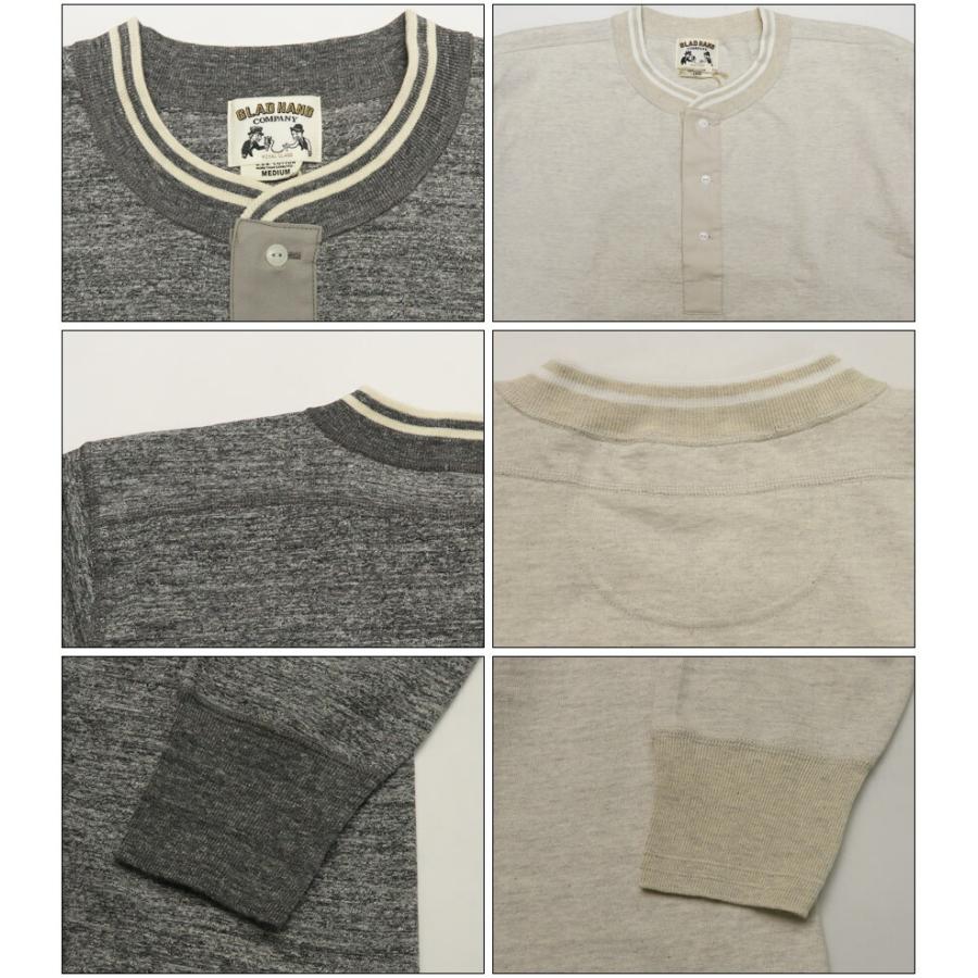 GLAD HAND グラッドハンド 長袖 Tシャツ ヘンリーネック U.S.A
