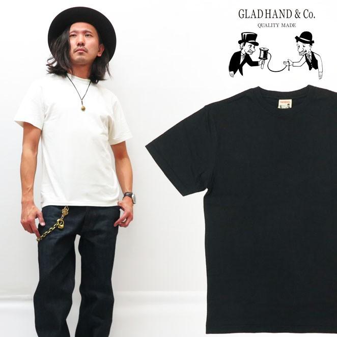 GLAD HAND（グラッドハンド） 半袖 クルーネック Tシャツ 無地