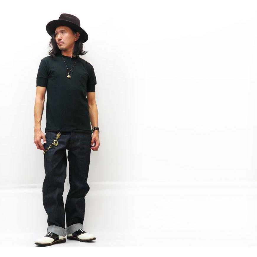 GLAD HAND（グラッドハンド） 半袖 ヘンリーネック ポケット Tシャツ