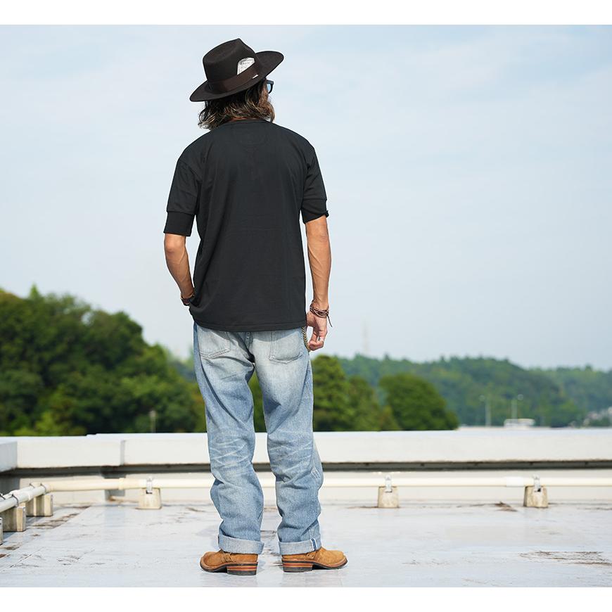 GLAD HAND（グラッドハンド） 半袖 Tシャツ ヘンリーネック 胸ポケット