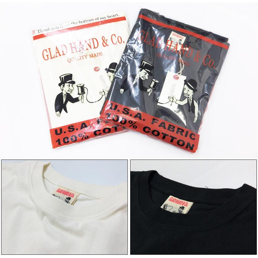 GLAD HAND（グラッドハンド） 5分袖 クルーネック ポケット Tシャツ