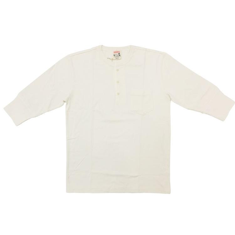 GLAD HAND（グラッドハンド） 5分袖 ヘンリーネック ポケット Tシャツ