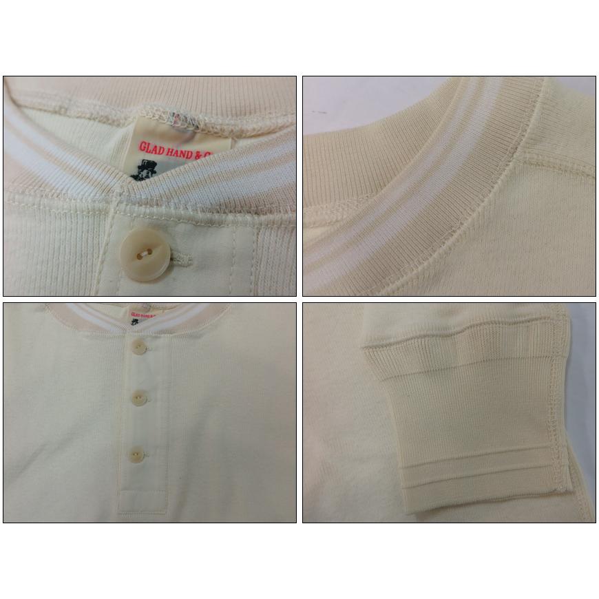 GLAD HAND（グラッドハンド） 長袖 Tシャツ ヘンリーネック フライス