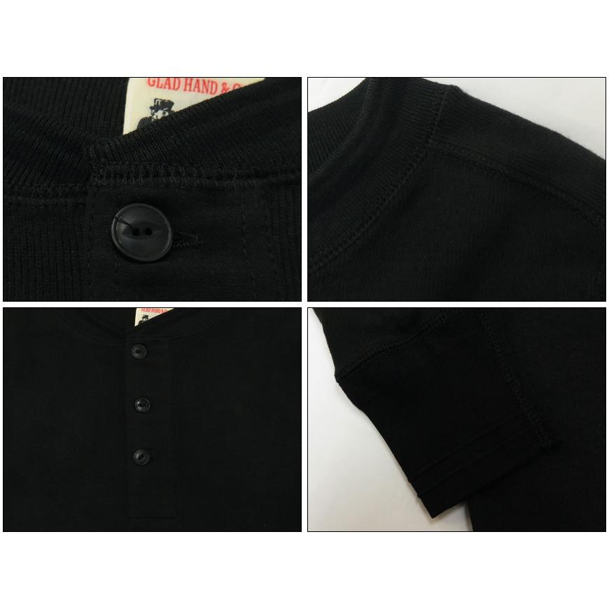 GLAD HAND（グラッドハンド） 長袖 Tシャツ ヘンリーネック フライス