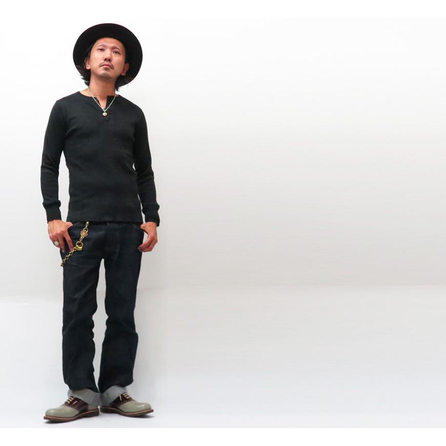 GLAD HAND（グラッドハンド） 長袖 Tシャツ ヘンリーネック フライス