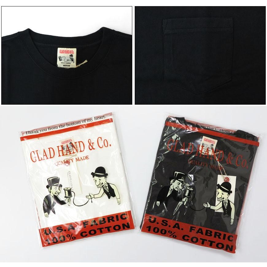 GLAD HAND（グラッドハンド） 半袖 クルーネック ポケット Tシャツ