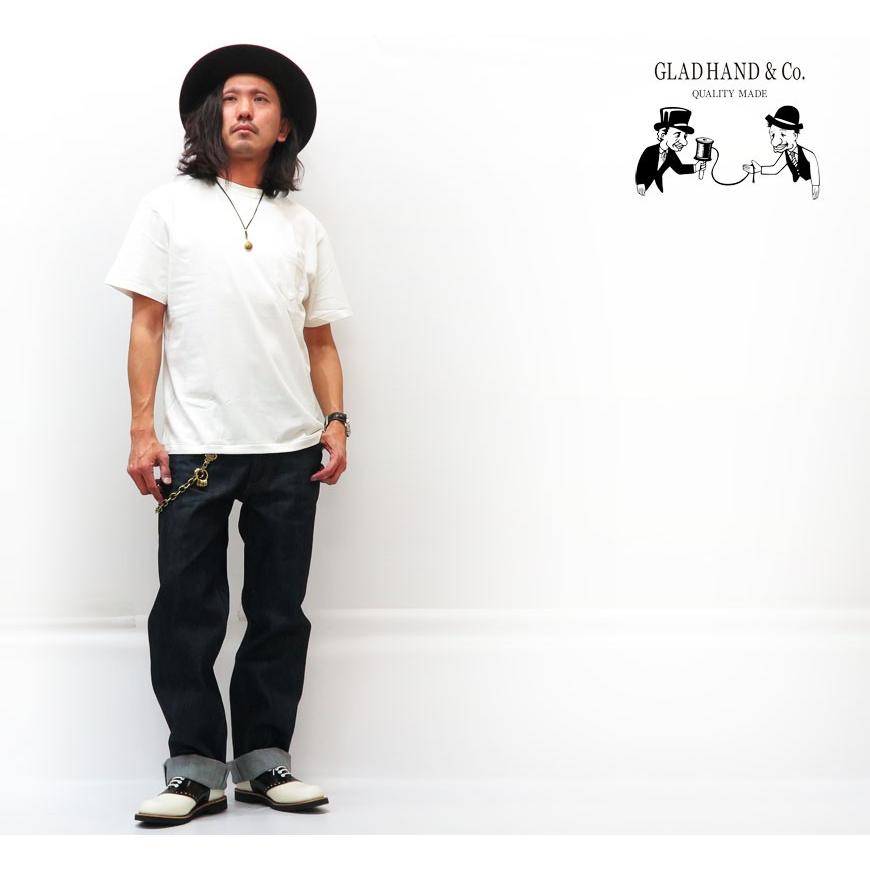 GLAD HAND（グラッドハンド） 半袖 クルーネック ポケット Tシャツ