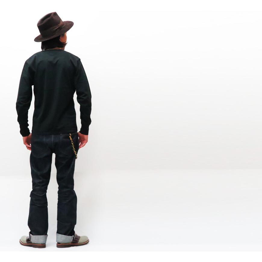 GLAD HAND（グラッドハンド） 長袖 Tシャツ ヘンリーネック 胸ポケット