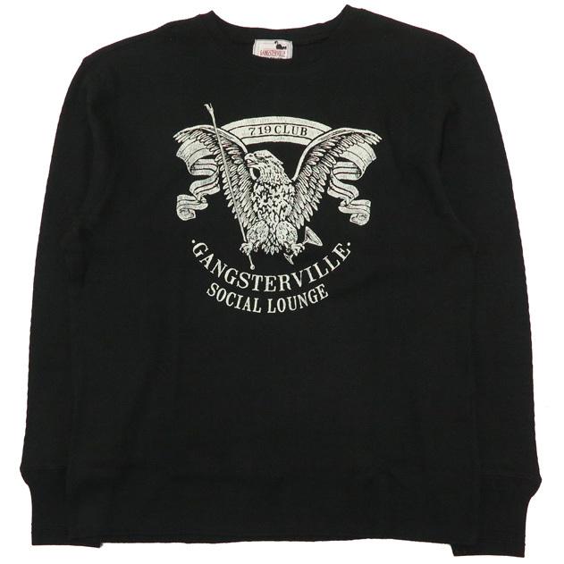 GANGSTERVILLE（ギャングスタービル） 長袖 クルーネック ワッフルT