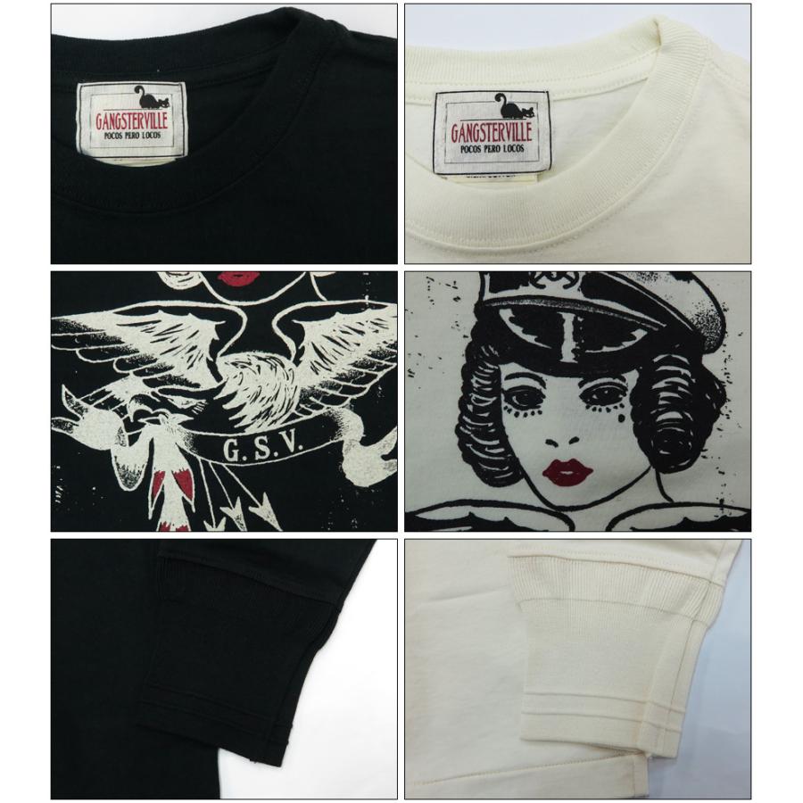 GANGSTERVILLE（ギャングスタービル） 長袖 クルーネック Tシャツ CAPT