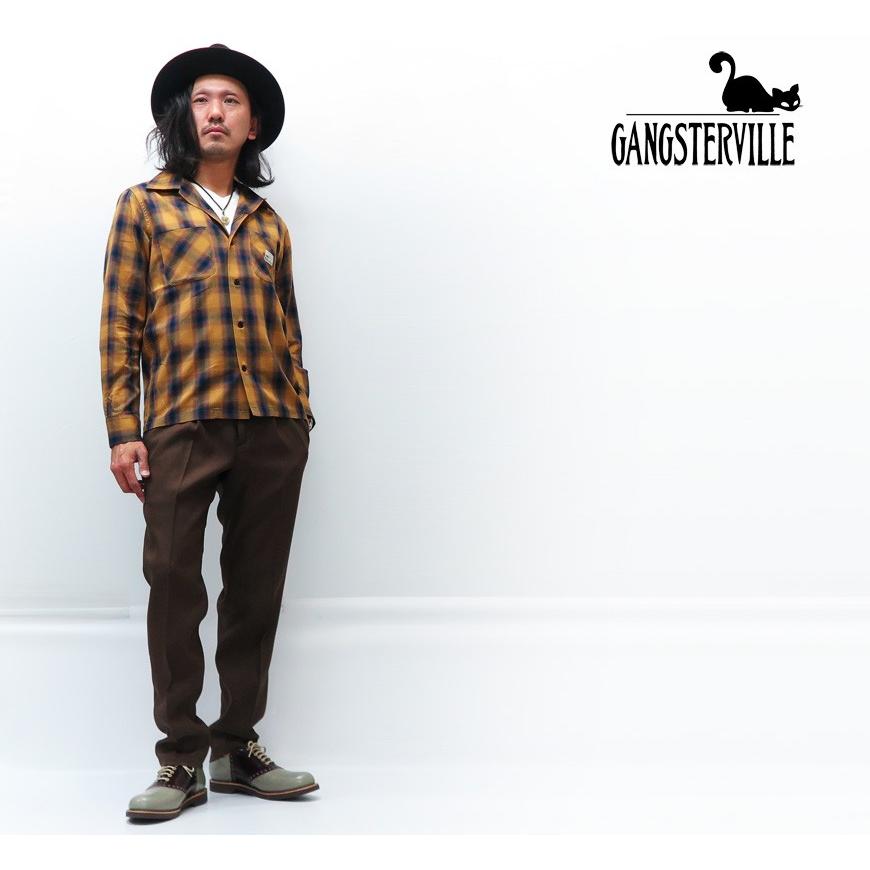 GANGSTERVILLE ギャングスタービル 長袖 オープンカラー
