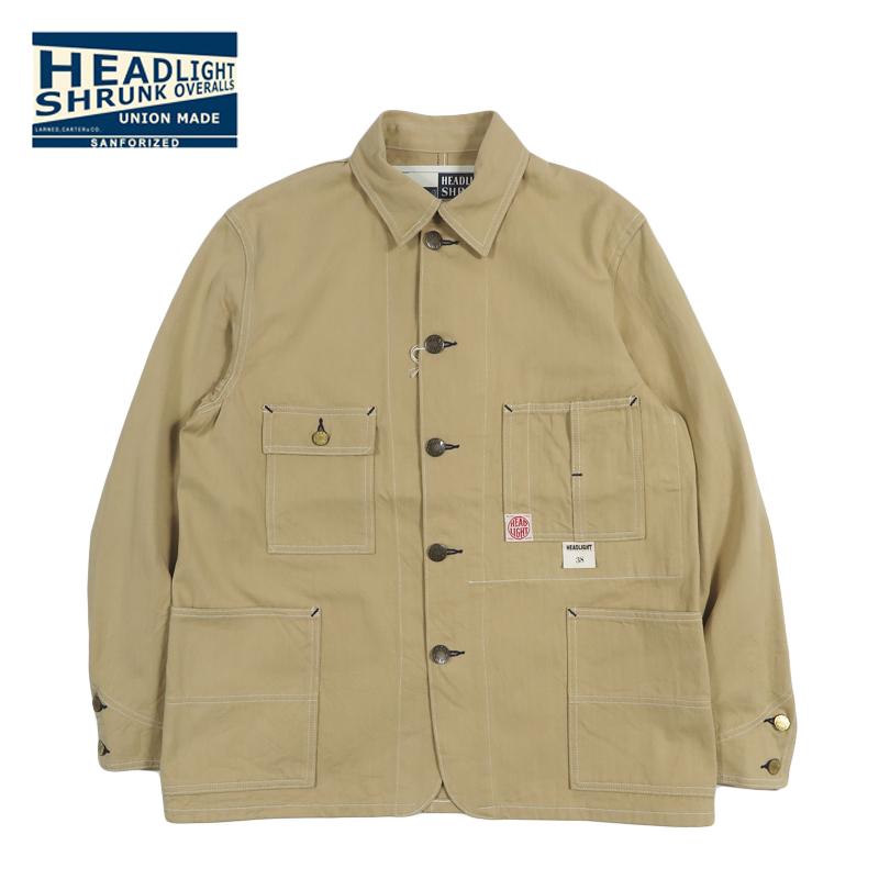 【けーたむ】sugarcane カバーオール　headlight SUGAR CANE HEADLIGHT ヘッドライト 10oz ランダム ヘリンボーンツイル