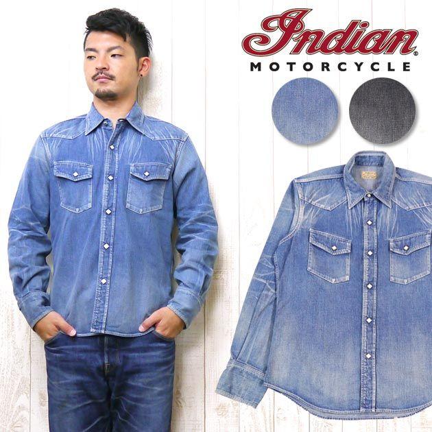 インディアンモーターサイクル Indian Motorcycle シャツ 長袖 ワーク コーデュロイ ストライプ im26770h INDIAN MOTOCYCLE（インディアンモトサイクル） インディアンモーター