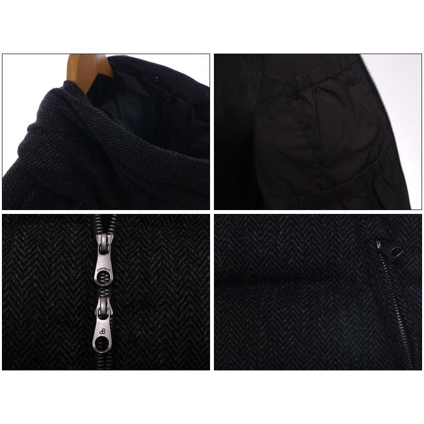 Johnbull（ジョンブル） フーデッド ウールダウンベスト ツイード