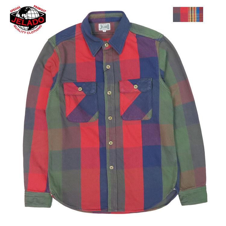 JELADO（ジェラード） 長袖 フランネル シャツ レギュラー丈 XXLサイズ