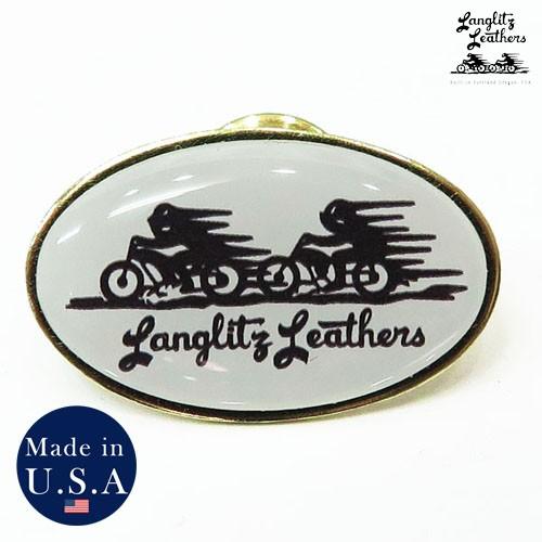 Langlitz Leathers ラングリッツレザーズ ロゴ　ピンバッジ Langlitz Leathers（ラングリッツレザー） ラングリッツ・レザーズ
