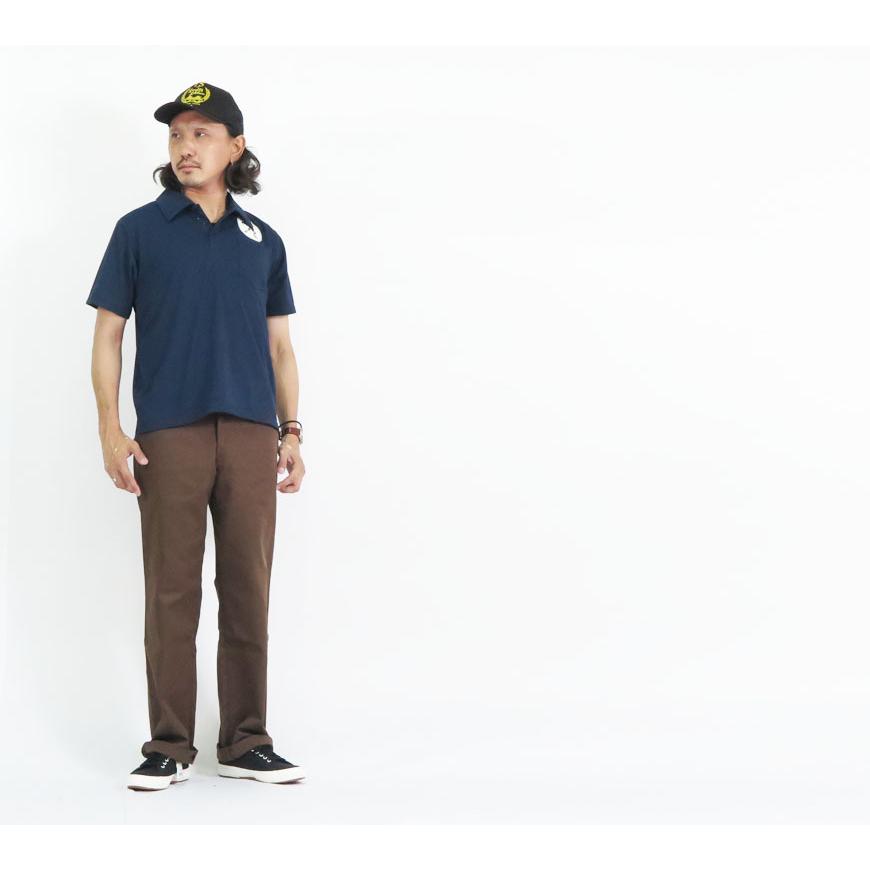 Langlitz Leathers ポロシャツ XL ネイビー Langlitz Leathers（ラングリッツレザー） ラングリッツレザーズ 半袖
