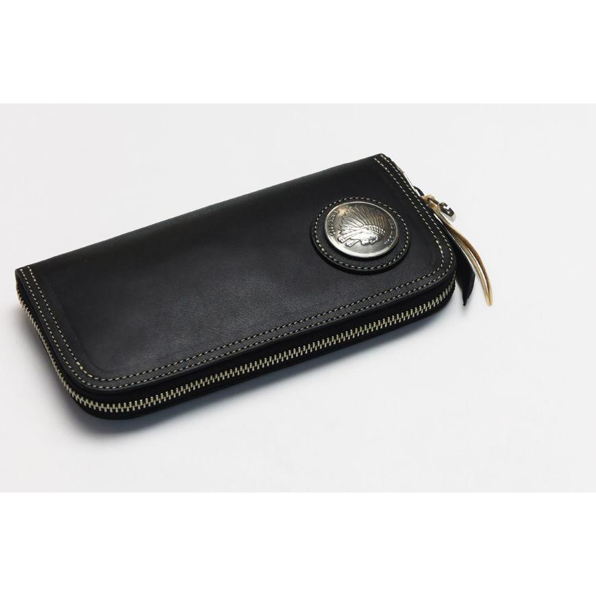 ★美品★REDMOON ラウンドジップ 長財布 51mm ビッグコンチョ ☆美品☆REDMOON ラウンドジップ 長財布 51mm ビッグコンチョ レッド