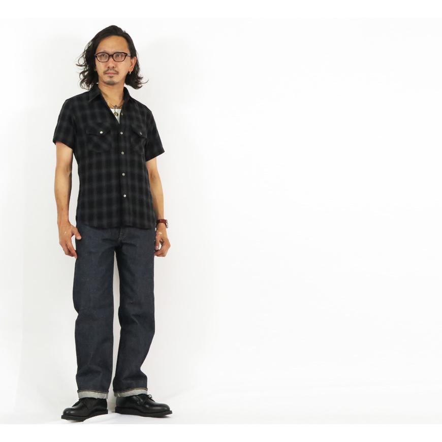 デラックスウェア DELUXEWARE 半袖 バッファローチェック シャツ LV-25