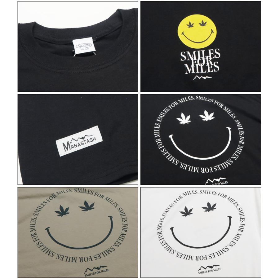 MANASTASH（マナスタッシュ） リーフスマイル ロングスリーブ Tシャツ