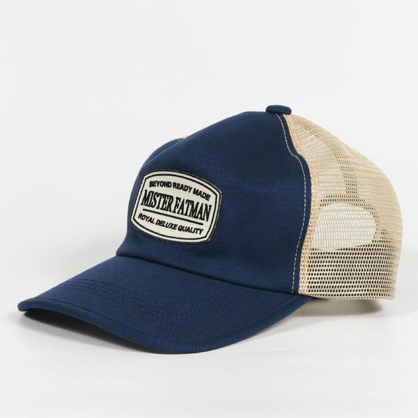 Mr.fatman／MADE IN JAPAN／ネイビー／トラッカーキャップ Mr.FATMAN ミスターファットマン ワッペン トラッカー メッシュ