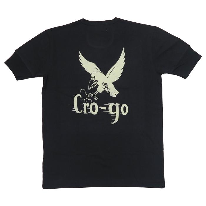 OLD CROW オールドクロウ 半袖 ヘンリーネック Tシャツ 刺繍/フロッキープリント 「CRO GO」 天竺生地 GLAD HAND グラッドハンド OC-23-SS-18｜earthmarket1｜03