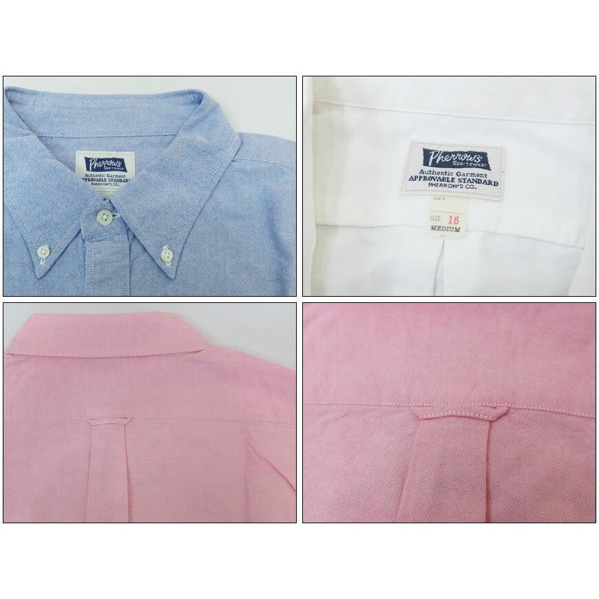 Pherrow's（フェローズ） 長袖 コットン オックスフォード B.D ボタン