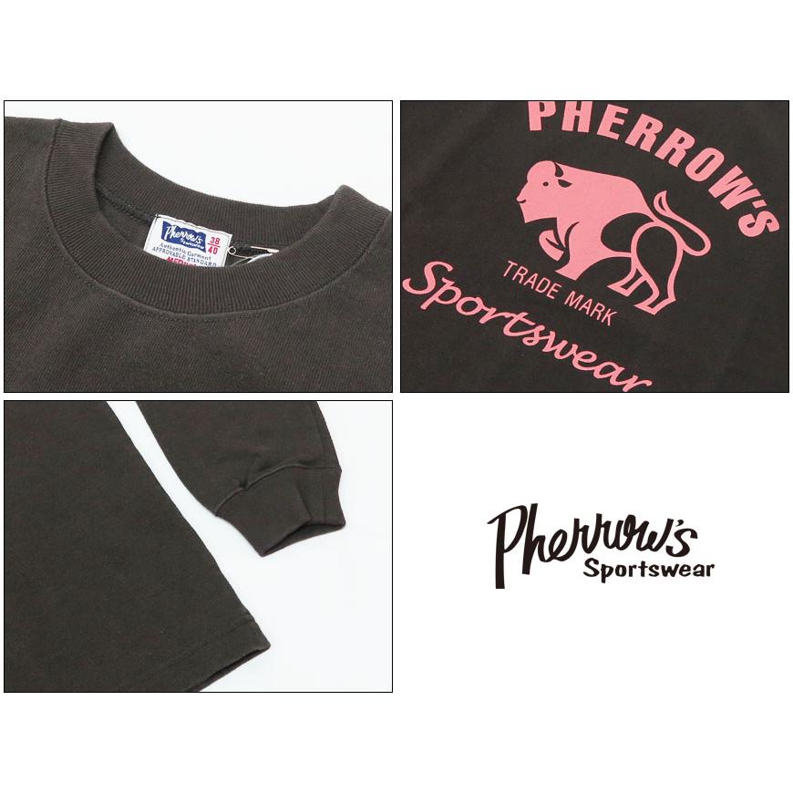 Pherrow's（フェローズ） 長袖 Tシャツ プリント バッファロー 日本製