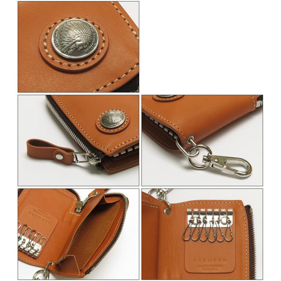 REDMOON（レッドムーン） REDMOON Lジップ レザー キーケース 6連 RM