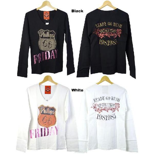 TOKYO RUSH The Real Color 箔押し長袖 Tシャツ FRYDAY : EARTH