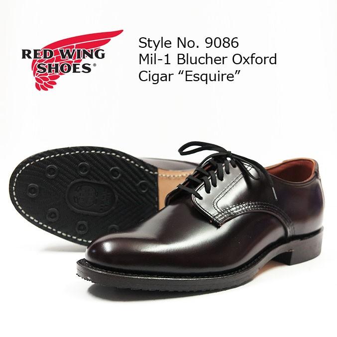 REDWING レッドウィング ブルーチャー オックスフォード シューズ ブラウン Ciger  Esquire  Mil-1 Blucher Oxford Style  rw9086