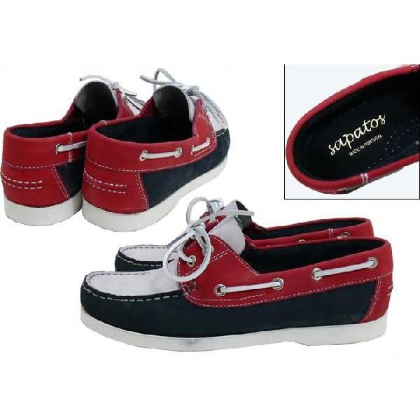Sapatos サパトス マルチカラーヌバックデッキシューズポルトガル製 