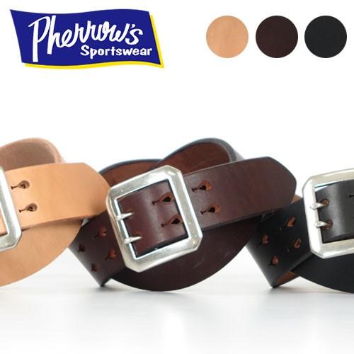 Pherrow's（フェローズ） Pherrows レザーベルト ダブルホール UK