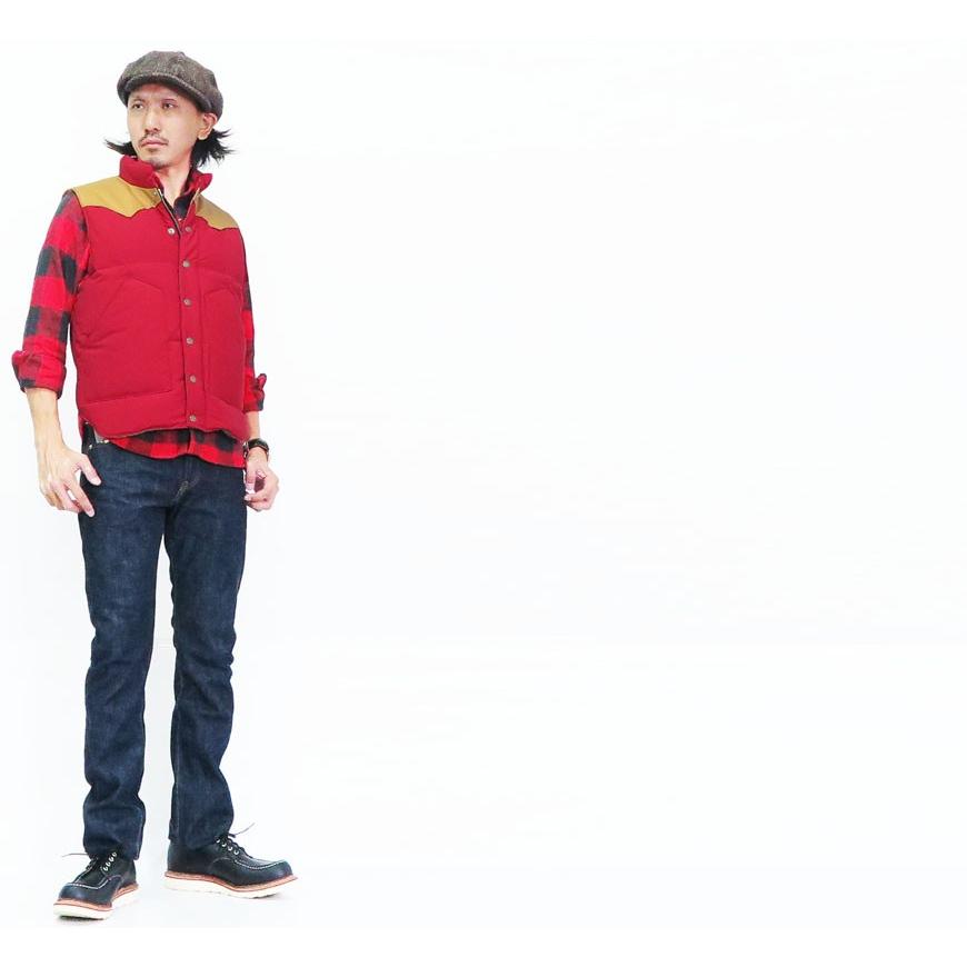 SUGAR CANE シュガーケーン ダウンベスト レザーヨーク ロクヨンクロス