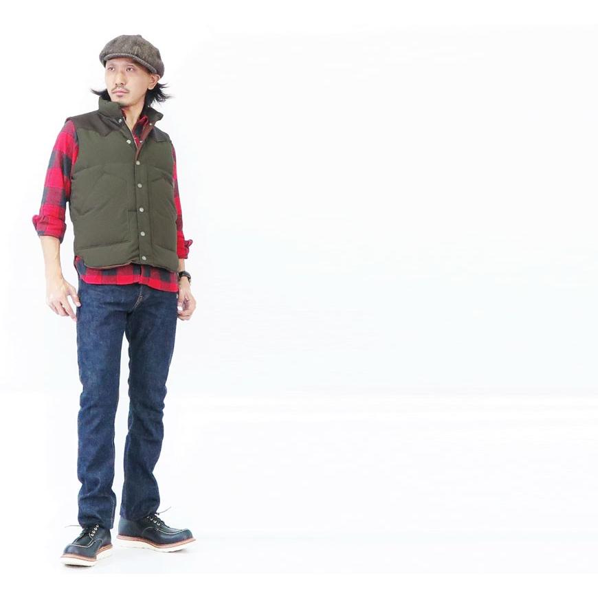 SUGAR CANE シュガーケーン ダウンベスト レザーヨーク ロクヨンクロス