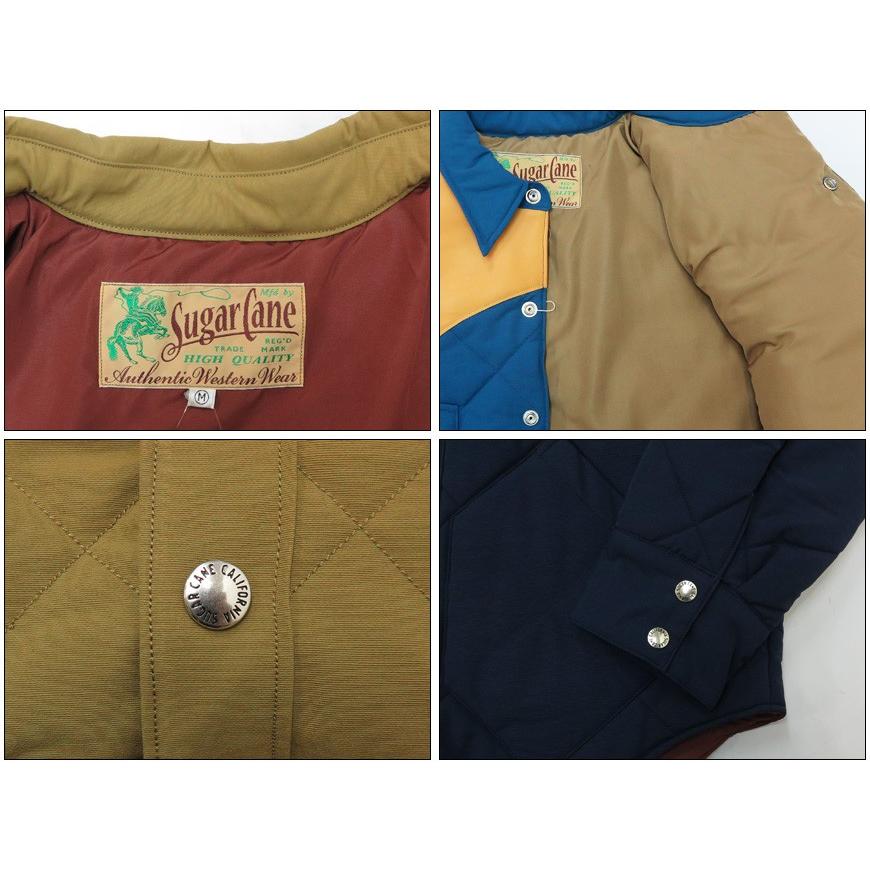 SUGAR CANE シュガーケーン レザーヨーク ウエスタン 中綿 シャツ