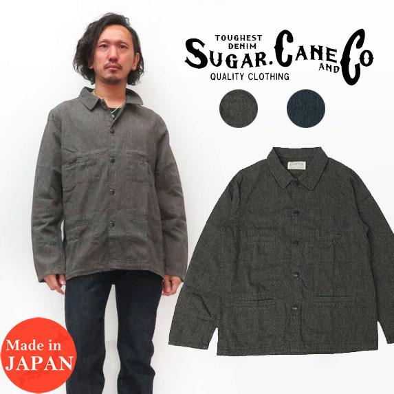 SUGAR CANE シュガーケーン 長袖 6.5oz コットンビーチクロス ワーク