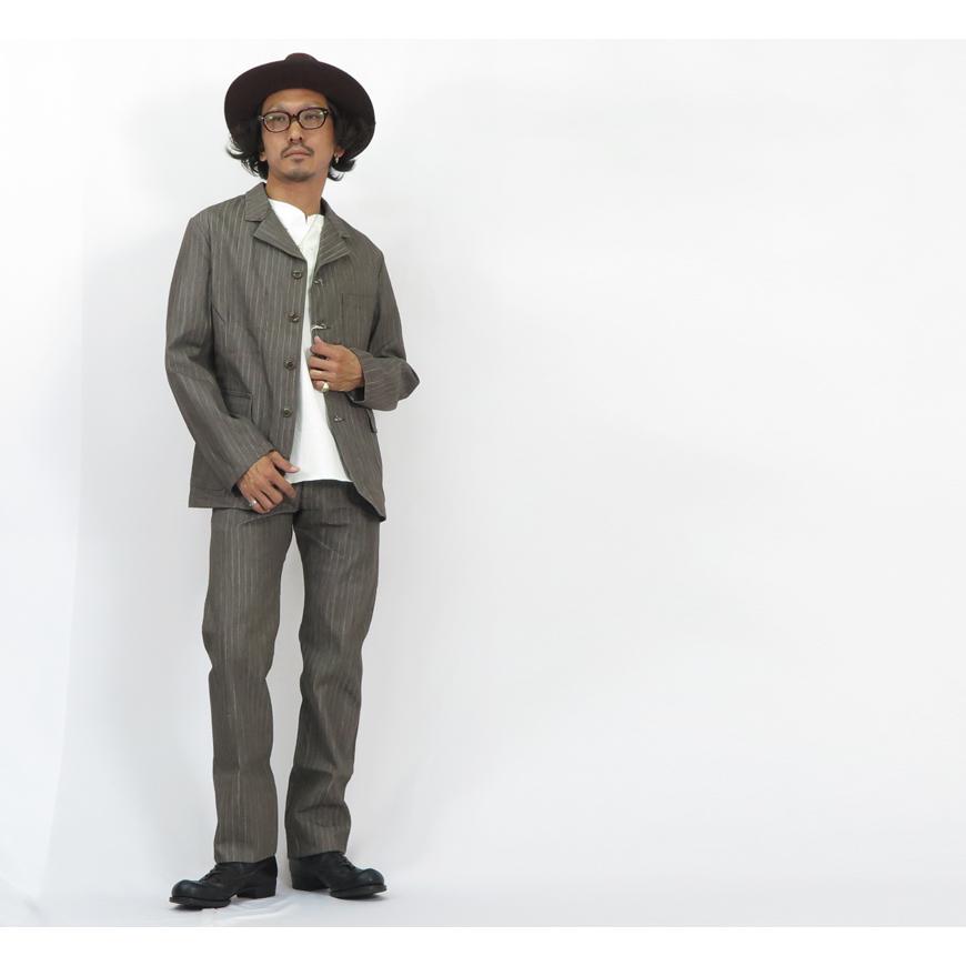 SUGAR CANE シュガーケーン MFSC NOS ブラウンストライプヘリンボーン