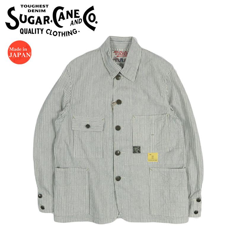 SUGAR CANE シュガーケーン 8oz. インディゴ ストライプ ワークコート 
