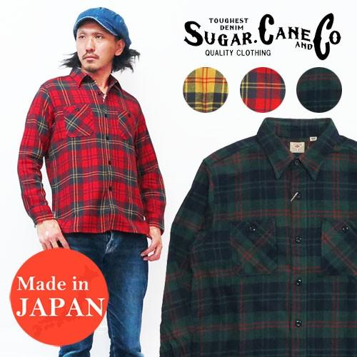 シュガーケーン SUGAR CANE ツイル チェック ワークシャツ コットン 長袖 SC27966 シュガーケーン SUGAR CANE ツイル チェック ワークシャツ コットン