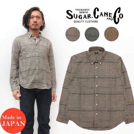 シュガーケーン SUGAR CANE ライト フランネル チェック 長袖 ボタンダウン シャツ SC28508 SUGAR CANE シュガーケーン ライト フランネル チェック 長袖 ボタン