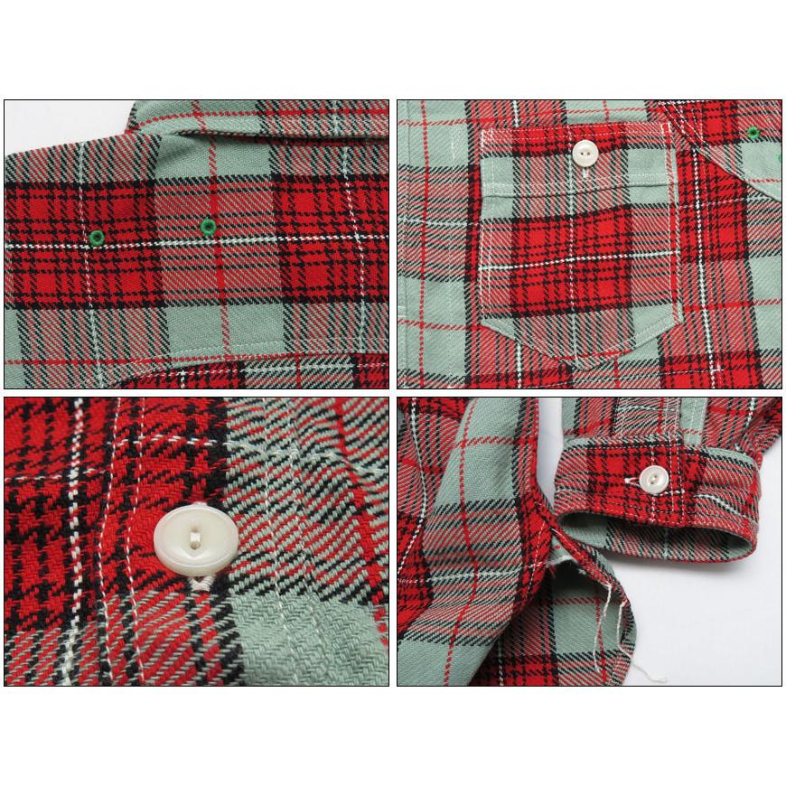 SUGAR CANE シュガーケーン レッド プレイドチェック 長袖 プル