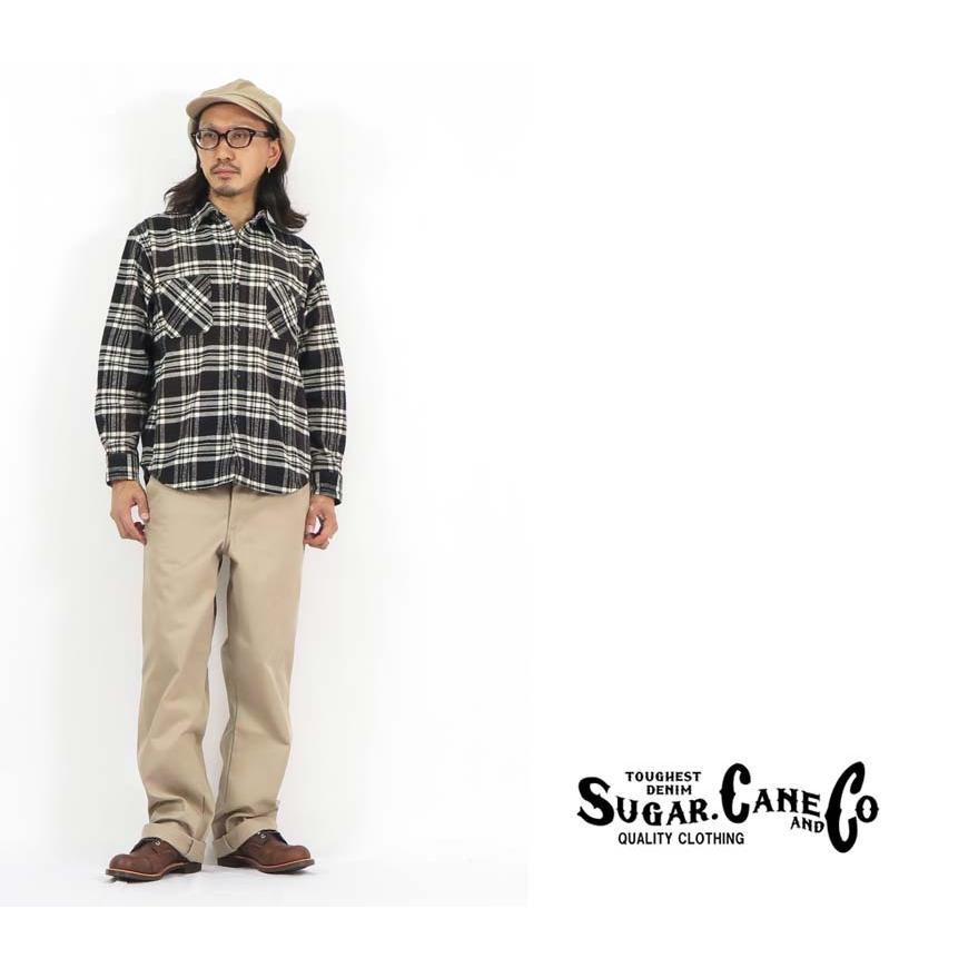 SUGAR CANE シュガーケーン 長袖 ヘビーフランネル チェック ワーク