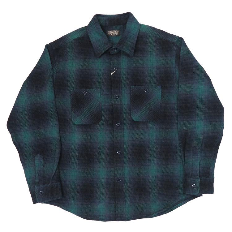 シュガーケーン SUGARCANE 長袖 チェック ワークシャツ OMBRE PLAID HEAVY FLANNEL WORK SHIRT SC29176｜earthmarket1｜04