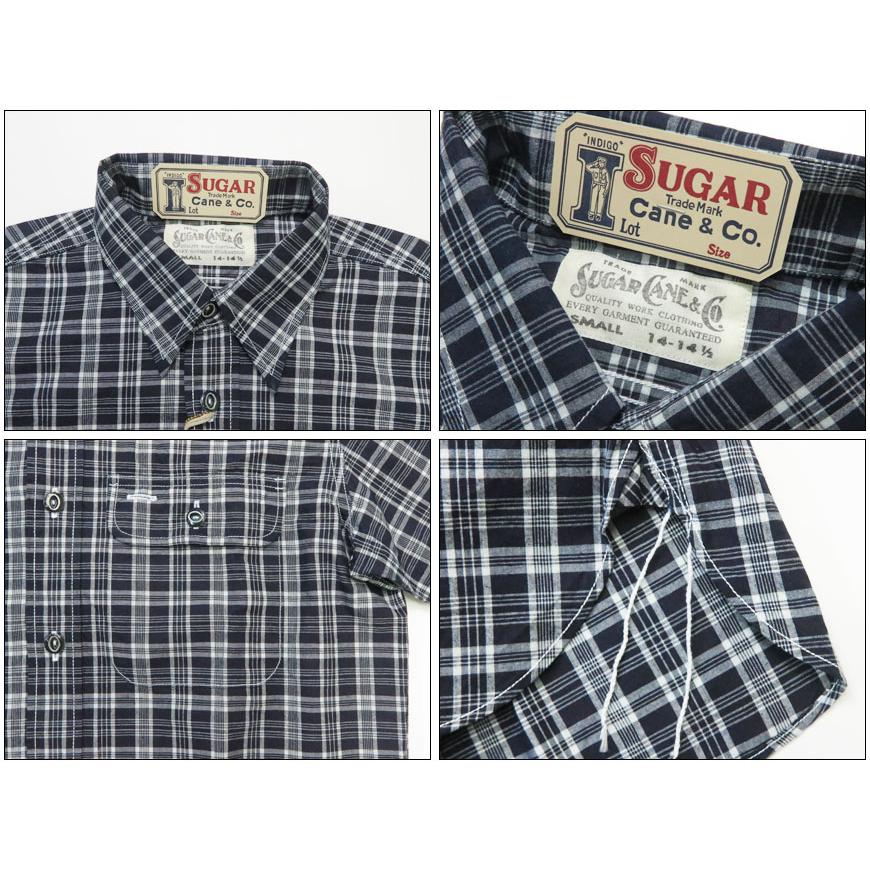 SUGAR CANE シュガーケーン 長袖 インディゴチェック ワークシャツ