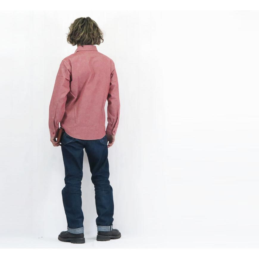 SUGAR CANE シュガーケーン 長袖 レッドシャンブレーシャツ ワーク