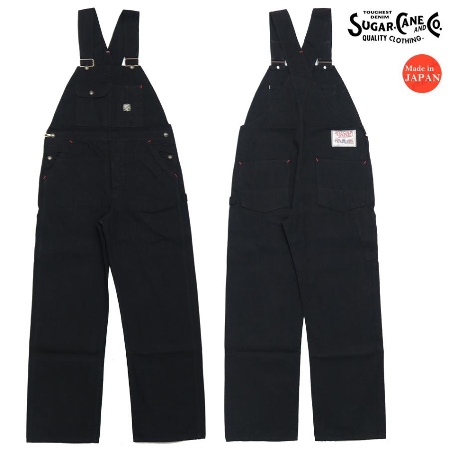 SUGAR CANE シュガーケーン 11oz ブラックデニム オーバーオール