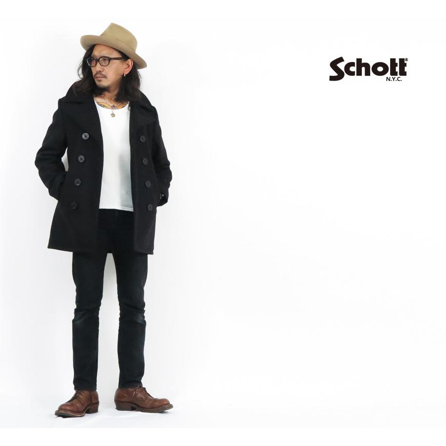 Schott N.Y.C ショット ピーコート 740N 32oz ウールメルトン Schott N.Y.C ショット ピーコート 740N 32oz ウールメルトン